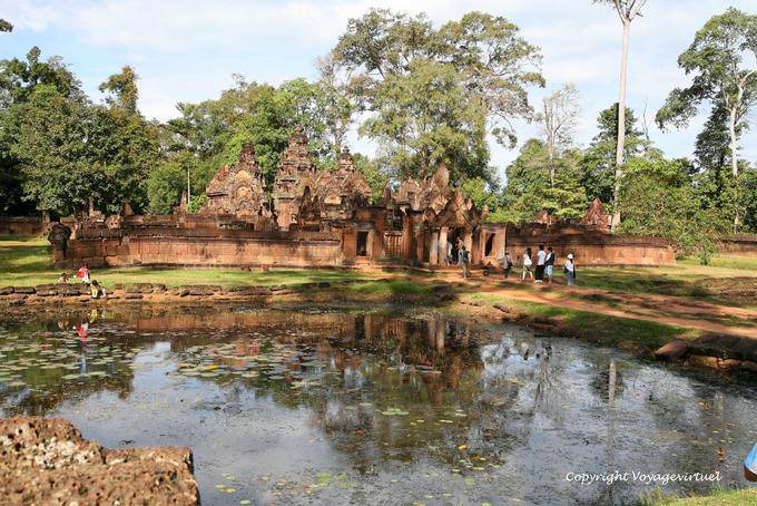 Banteay Srei, das Juwel der Khmer-Kunst rosa Sandstein, Angkor, Kambodscha