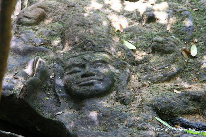 Kbal Spean, Reliefskulptur im Flussbett, Angkor, Kambodscha