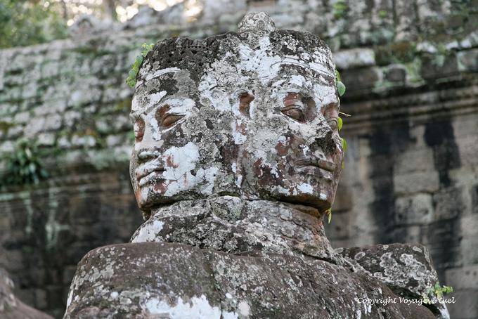 Riesen heitere Gesichter Siegestor, Angkor, Kambodscha