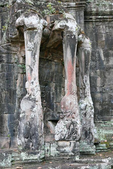 Dreiköpfigen Elefantenrüssel, Siegestor, Angkor, Kambodscha