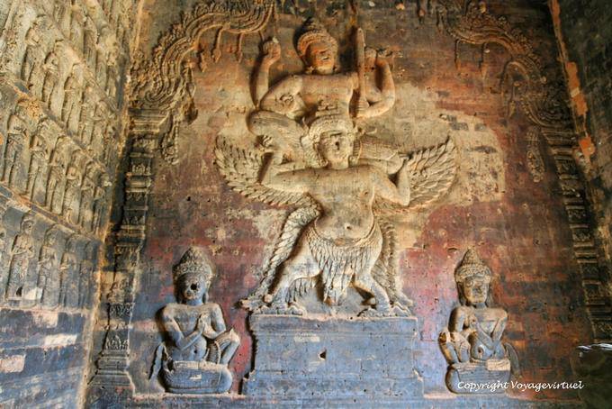 Vishnu Reiten ein Garuda, Prasat Kravan, Angkor, Kambodscha