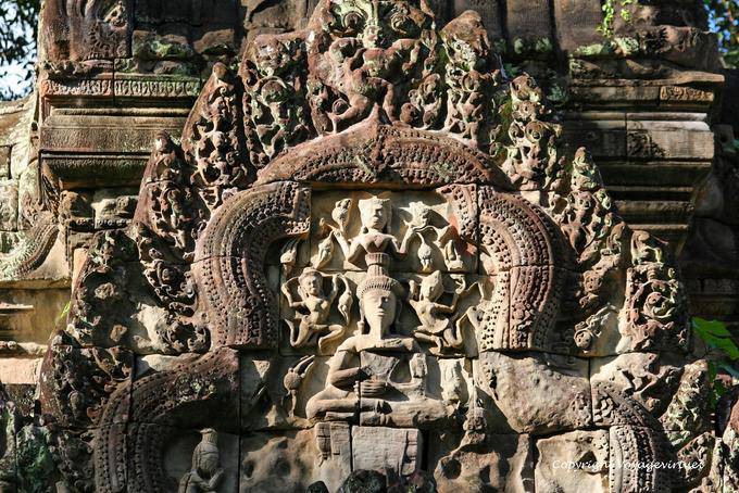 Andere Giebelskulpturen Thommanon, Angkor, Kambodscha
