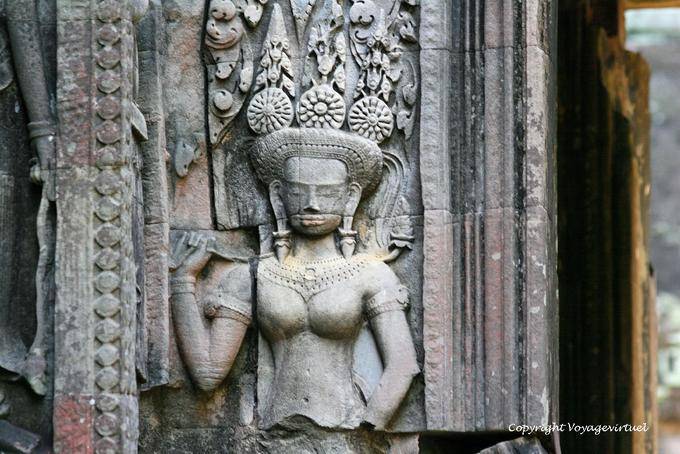 Devata zu somtueuse Kappe, Thommanon, Angkor, Kambodscha