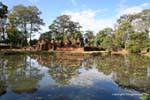 Banteay Srei, Gesamtansicht des zweiten Lautsprechers aus dem Graben, Kambodscha.