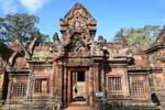 Fassaden gopura I, Ostseite, Banteay Srei, Kambodscha.