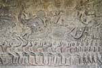 Bhima auf seinem Kriegselefant Sänfte, Flachrelief, Angkor Wat, Kambodscha.