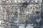 Seeschlacht zwischen Cham und Khmer Bayon Angkor Thom, Kambodscha.