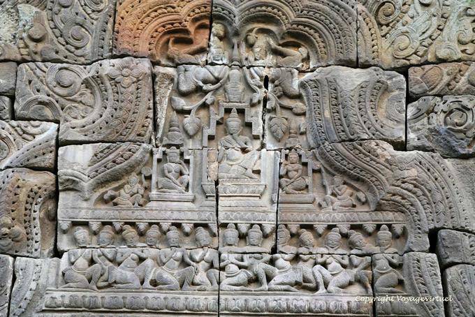 Vishnu auf einem Bett aus Kinnaris, Wat Nokor, Kampong Cham - Kambodscha