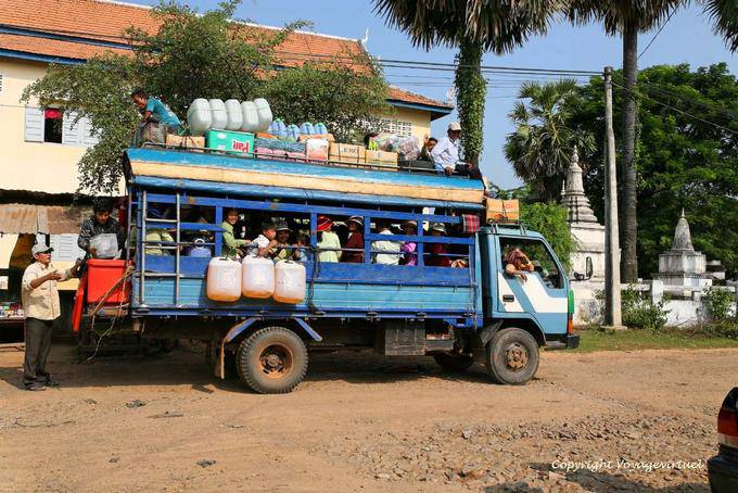 Transport-LKW gemeinsam Kracheh (Kratie) - Kambodscha