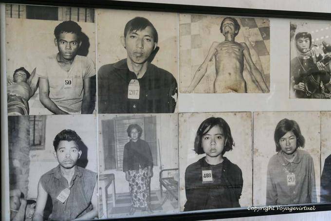 Bei der Veröffentlichung des S-21 Lager gab es sieben Überlebenden, Genocide Museum, Phnom Penh - Kambodscha