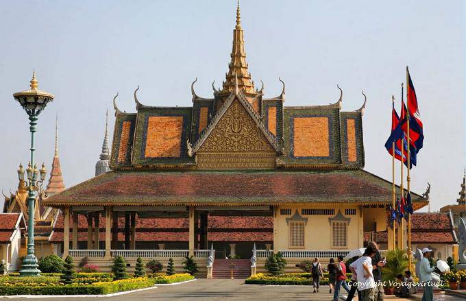 Der Pavillon Tineang Phochani nahaufnahmeansicht, Königspalast, Phnom Penh - Kambodscha