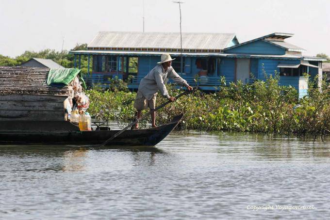 Geste der Ruderer, Tonle Sap See - Kambodscha