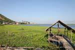 Ponton zu Chong Khneas, Tonle Sap, Kambodscha.