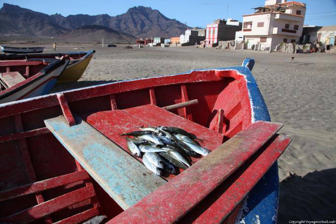 São Vicente, Sao Pedro, improvisierten Stall zurück Fischerei - Kap Verde