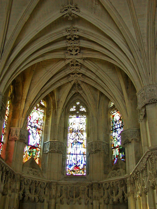 Hauptschiff der Kapelle von Saint-Hubert, Gothic, Schloss Amboise, Frankreich.
