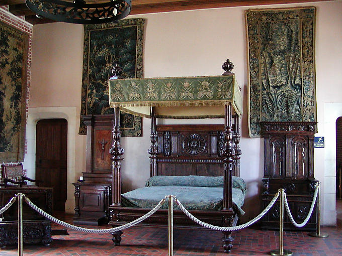 Himmelbett Heinrich II d'Amboise, Frankreich.