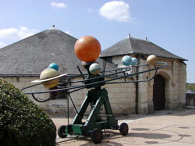 Das Sonnensystem, von Leonardo Da Vinci, Clos Luce, Amboise ausgelegt, Frankreich.