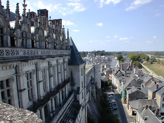 Auf der Rue d'Amboise vom Schloss, Frankreich.