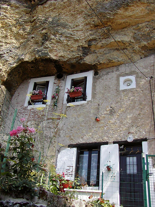 Habitat Höhle in Amboise, Frankreich.