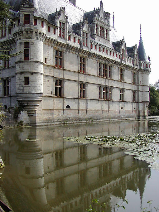 Seite in Indre, Schloss Azay-le-Rideau, Frankreich.