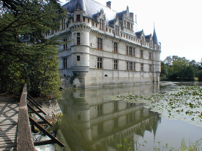 Mittelalterliche Wehrhaus, Schloss Azay-le-Rideau, Frankreich.