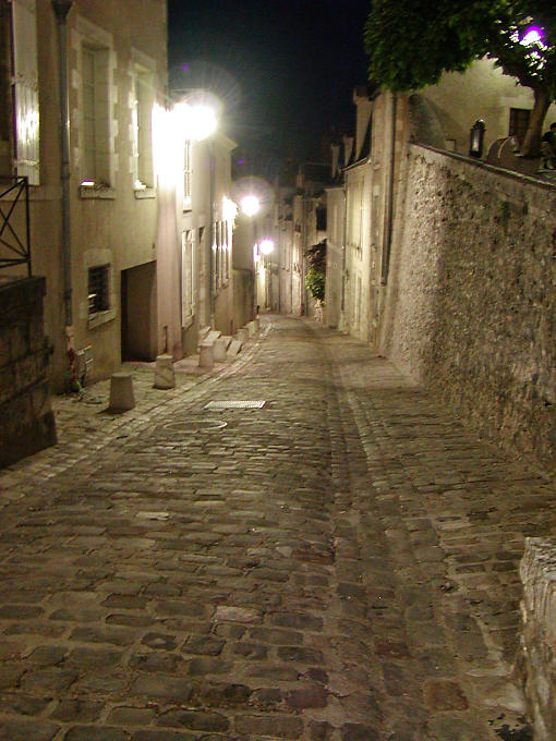 Cobblestone alten Blois, Frankreich.