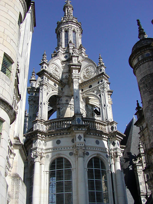 Top von der Terrasse, Chambord, Frankreich.
