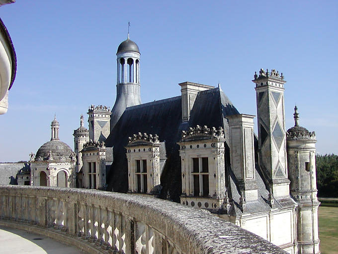 Auf der italienischen Terrasse, Chambord, Frankreich.