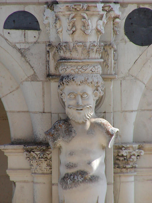 Column Atlante, Chambord, Frankreich.