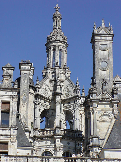 Architektonische Details, Chambord, Frankreich.