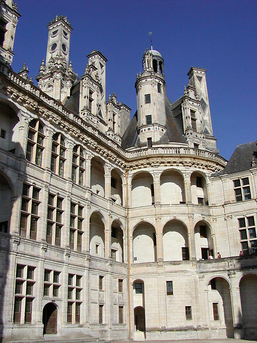 Architektur-Elemente und Chambord, Frankreich.