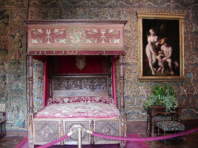 Katharina von Medici Zimmer, Château de Chenonceau, Frankreich.