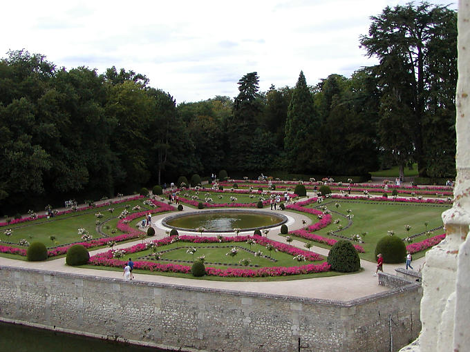 Garten von Diana von Poitiers, Château de Chenonceau, Frankreich.