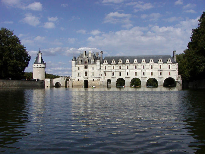 Panorama des Schlosses von Chenonceau, Frankreich.