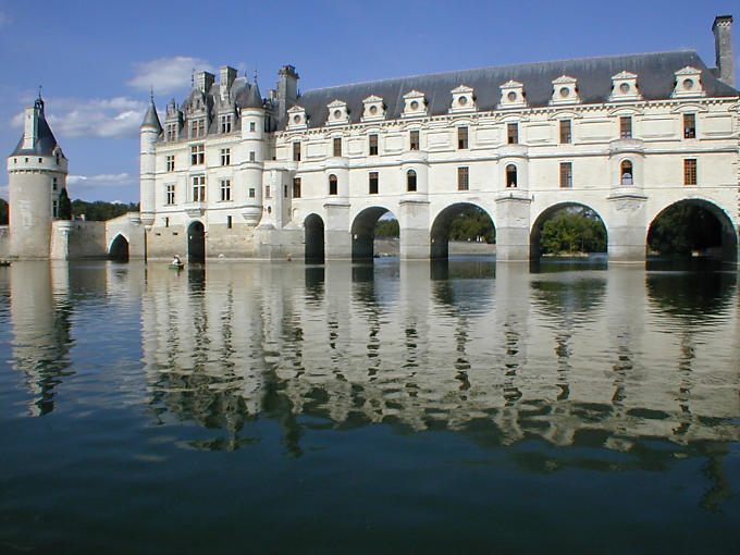 Bootsfahrt auf dem Cher, Chenonceau Schloss, Frankreich.