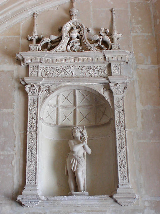 Auf der Treppe, Château de Chenonceau, Frankreich.