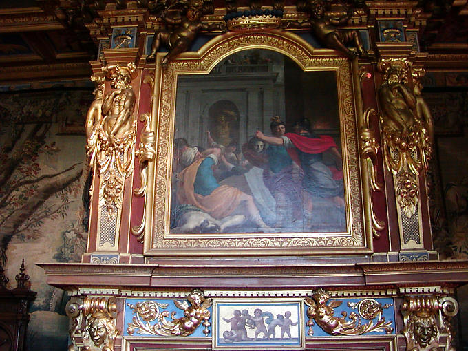 Château de Cheverny, König Schlafzimmer, Frankreich.