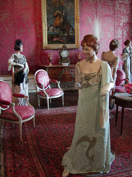Rekonstitution mit historischen Kostümen, Schloss von Ussé, Frankreich.