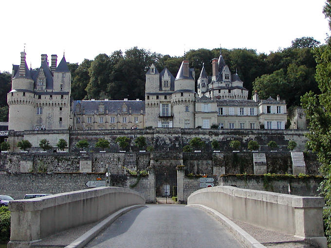 Brücke über den Indre, Schloss Ussé, Frankreich.