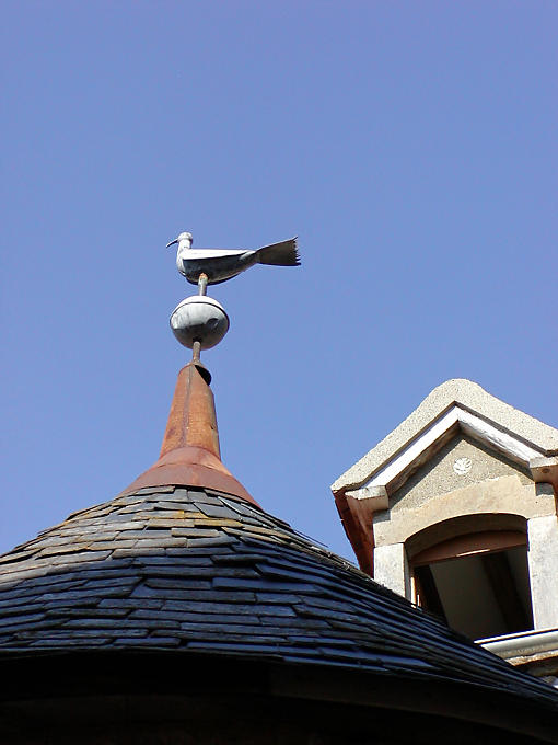 Weathervane Taube, Vézelay, Frankreich.