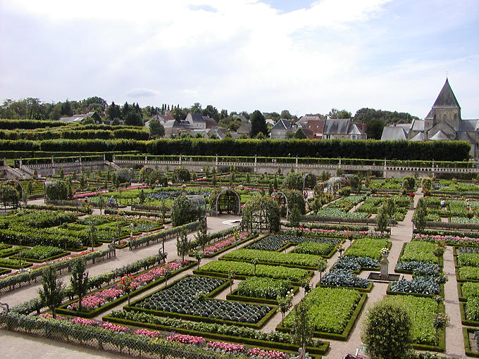 Dorf-und Gemüsegarten Villandry, Frankreich.