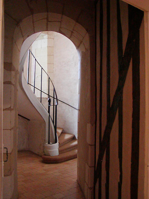 Wendeltreppe, Château de Villandry, Frankreich.