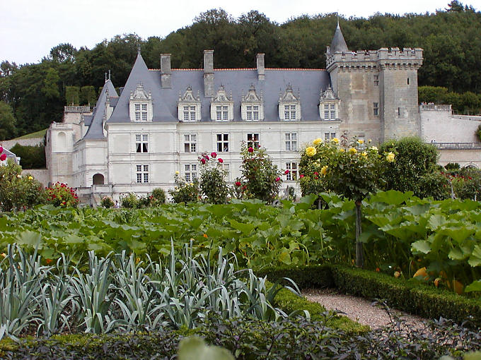 Farbanpassung, Küchengarten des Chateau de Villandry, Frankreich.