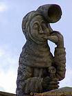 Steinskulptur eines mittelalterlichen Glöckner, Schloss Amboise, Frankreich.