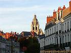 Stadt hohe Turm der Renaissance St. Louis Cathedral, Blois, Frankreich.
