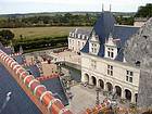 Blick von der Bergfried, Château de Villandry, Frankreich.