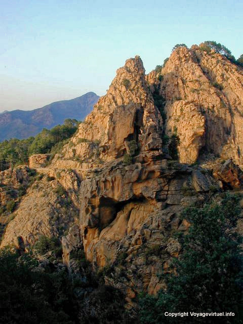 Roche gequält Creeks von Piana, Korsika