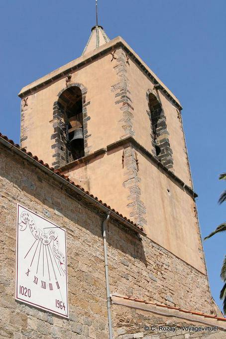 Grimaud, Sonnenuhr Michaelskirche, Provence, Frankreich