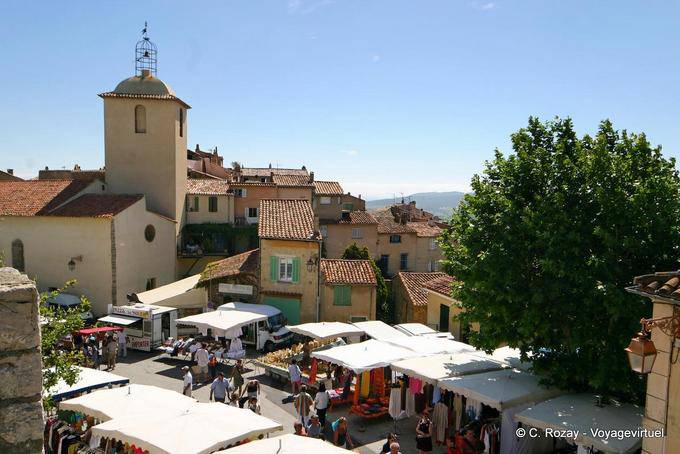 Ramatuelle, ein Marktplatz der Ormeau, Provence, Frankreich