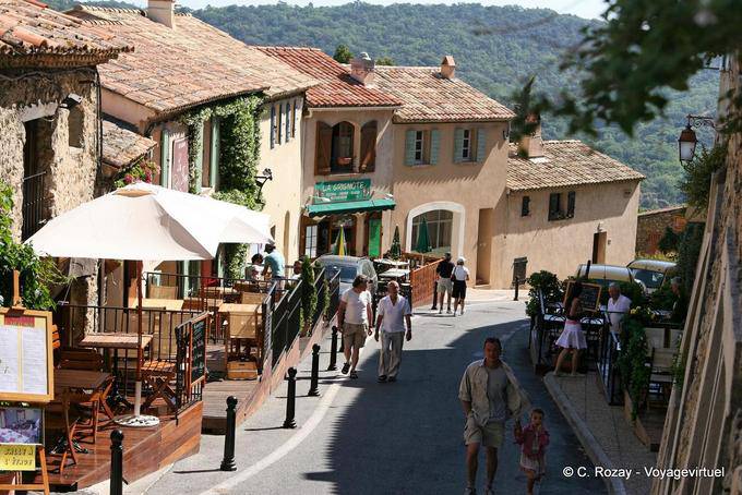 Ramatuelle, Restaurants rue Victor Léon, Provence, Frankreich